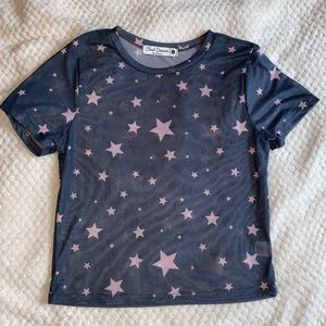 ⭐️Large Junior’s Cloud Dancer Star Sheer Star Top!!⭐️